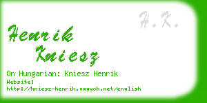 henrik kniesz business card